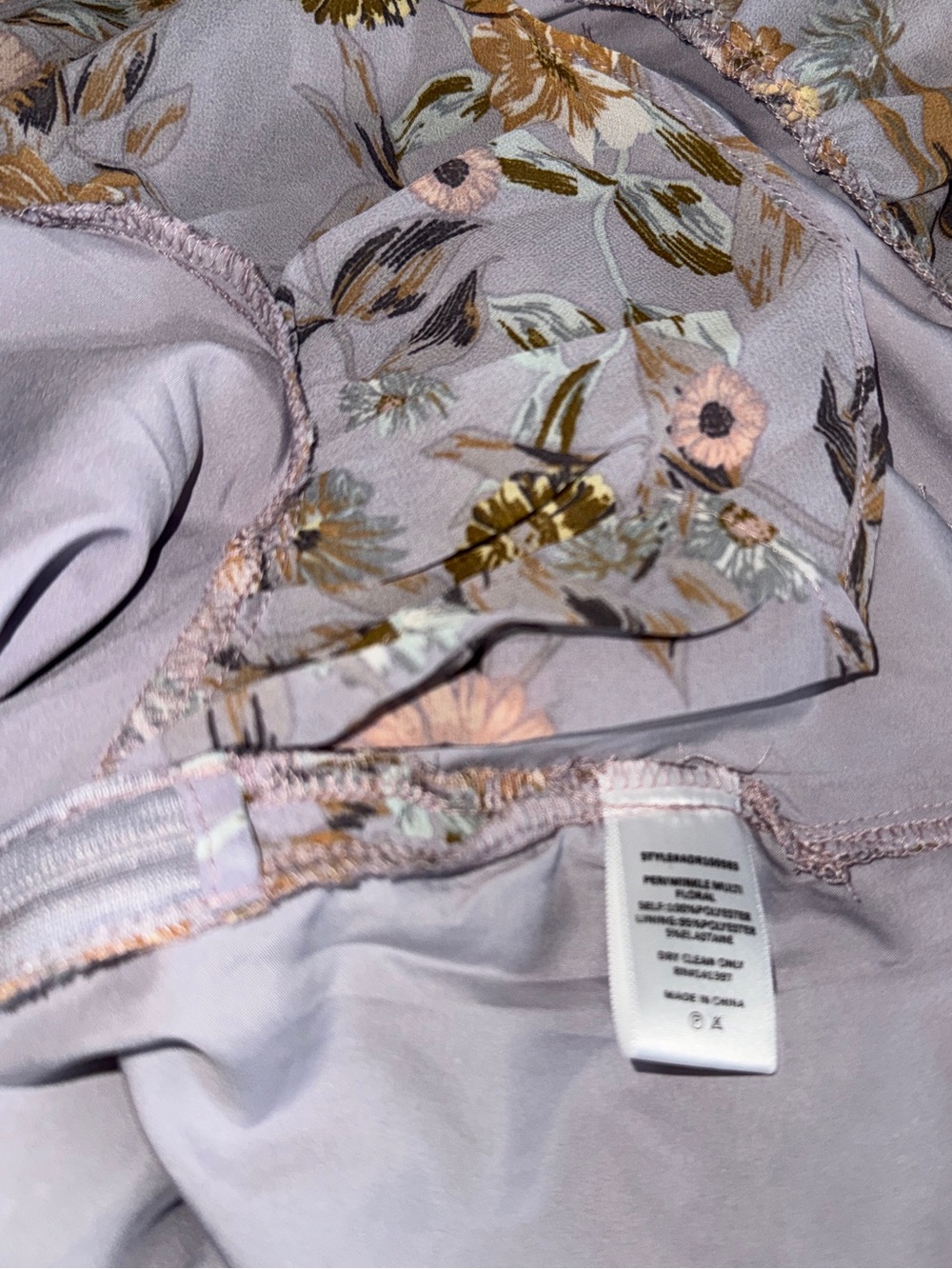 ASTR The Label Floral One-Shoulder Ruffle Mini Dress - Lavender - Picture 5 of 6